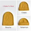 Custom Winter Wool Knitted Beanie for Women Men Unisex Warm Cuff Beanie High Quality Plain Beanies Factory