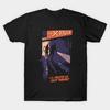 Men Black Print T-shirt Out There No-Cut Heat Transfer Print Cotton Tshirt