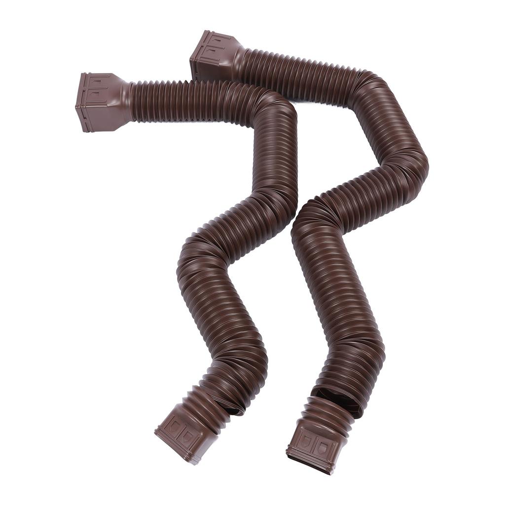 2 Conjunto Extensão Flexível de Calha de Descida de 21 pol a 58 pol Extensão de Tubo de Drenagem para Uso Residencial