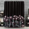 3D Halloween Theme Shower Curtain Horror Bloody Hands Black Bathroom Curtains For Halloween Party Waterproof Fabric With Hooks