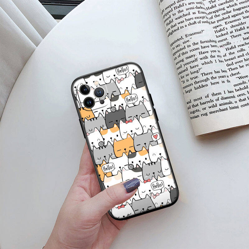MH30 Cat Kitten Meow Phone Shell Case for iPhone 7 8 11 12 13 14 15 16 17 16E XS Pro Max XR X SE Air