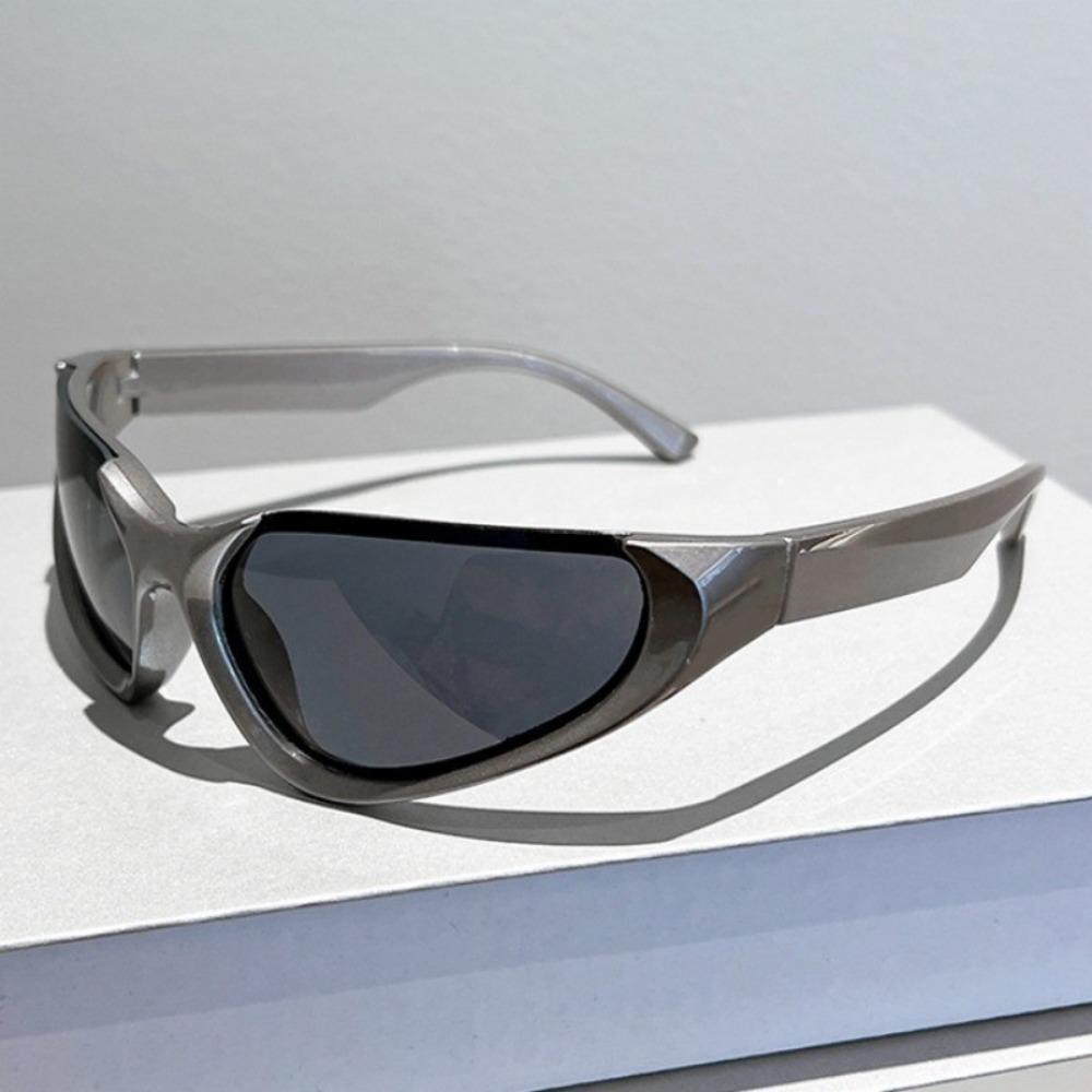 Fashion New Style Oval Unique Y2K Small Frame Sunglasses Retro Men Black Gray Trendy Driving Anti-Ultraviolet Cool Sunglasses