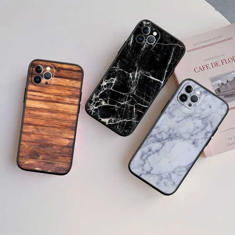 UP37 Marble Wood New High-End Shell Phone Case for Xiaomi Poco F8 M4 M5 M6 M7 X3 X6 X7 Pro GT NFC Ultra