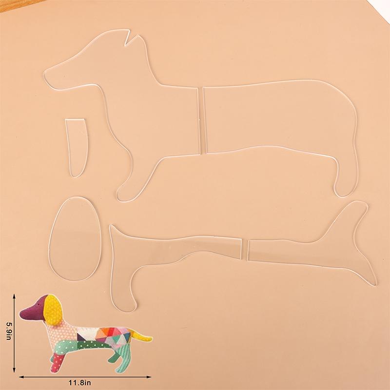 

1 Набор Шаблоны Животных Для Легкого Шитья Шаблон Акриловый Материал Набор Линеек Для Начинающих Для Домашней Резки и Квилтинга Художественное Ремесло