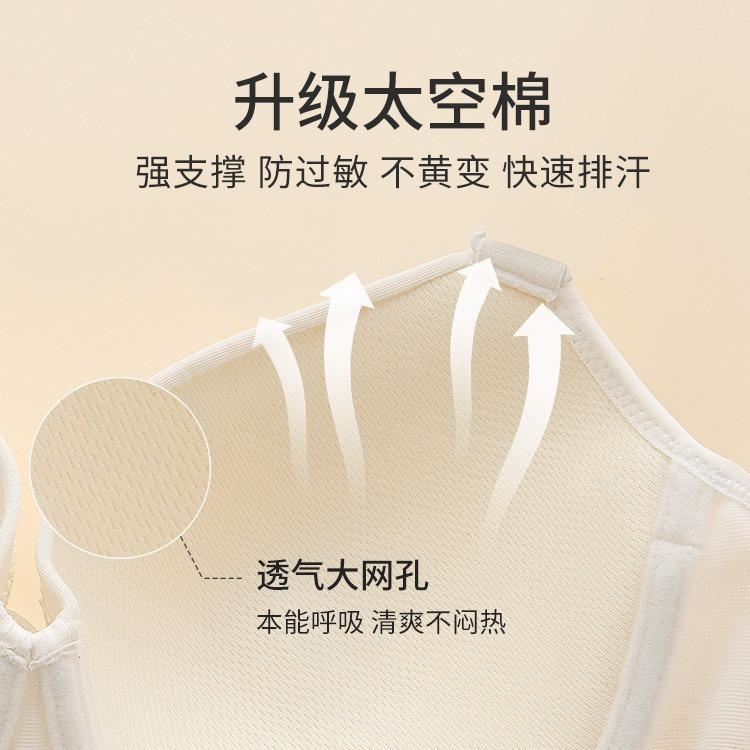Large Size Seamless Underwear Women's Big Breasts Show Small Collection of Secondary Breasts Anti-sagging Thin Adjustment Bra Cover