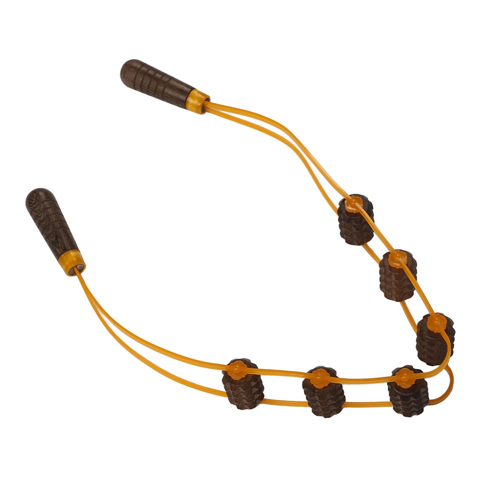 

Деревянный ручной массажный ремень для расслабления, лимфодренажа, самомассажа, роликовая веревка для дома