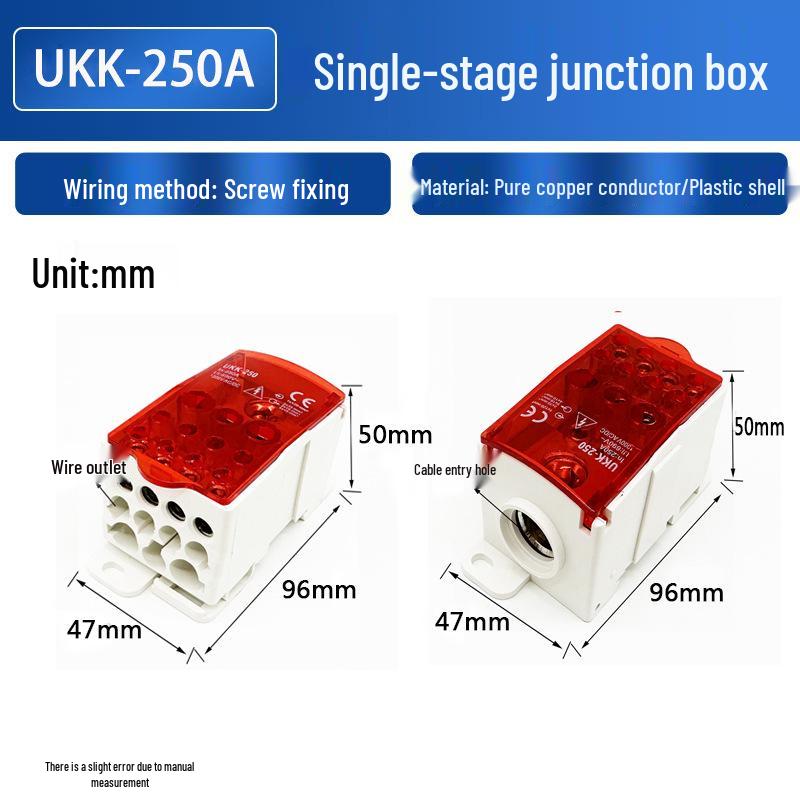High Current Multi-Out DIN Rail Single-Pole Distribution Box: UKK 80A, 125A, 160A, 250A, 400A, 500A