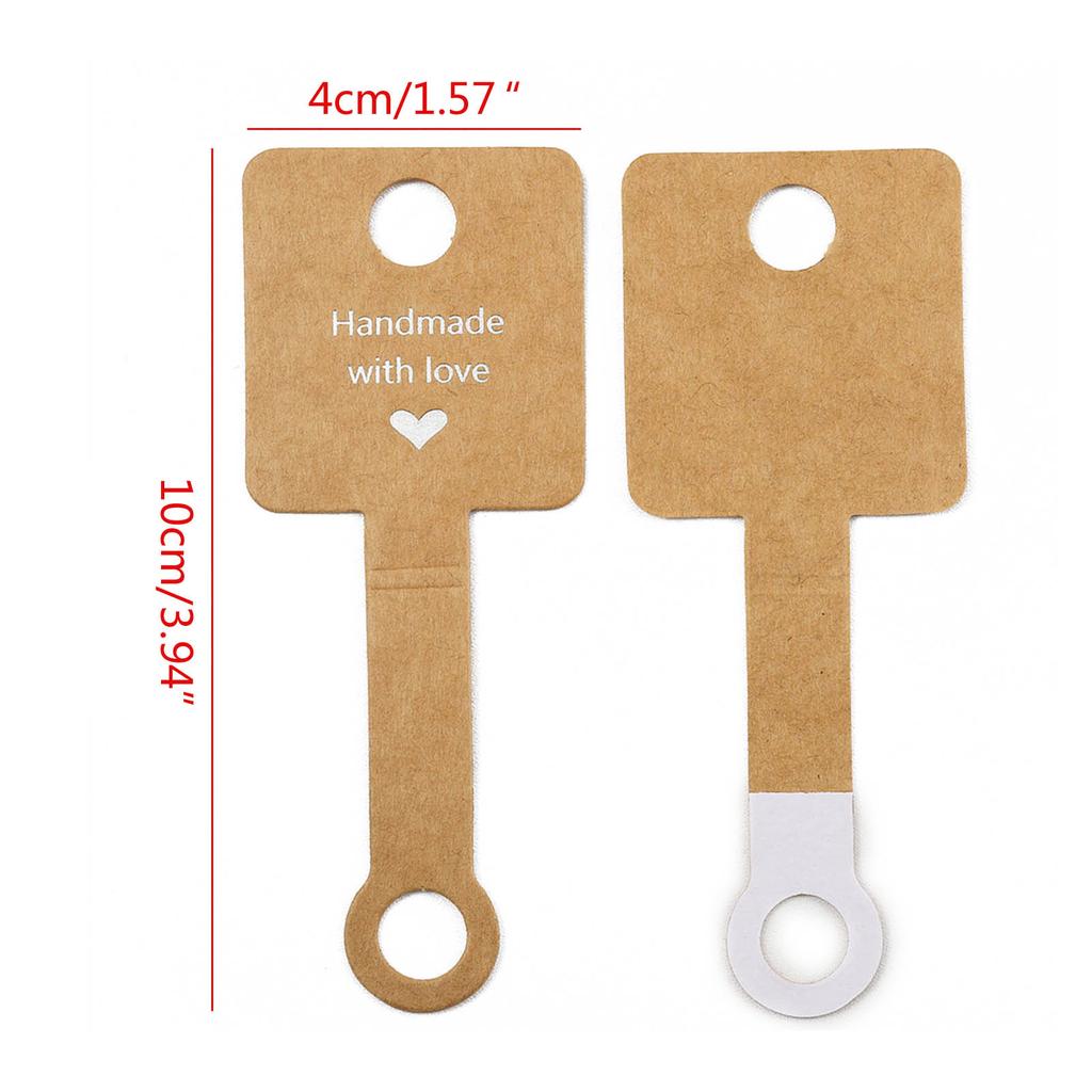 50Pcs Self Adhesive Jewelry Display Cards Versatile Foldable Jewellery Tags for Ring Bracelets and Hair Accessories