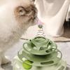 Cat Toy Interactive Roller Tracks Tower Turntable Ball with Teaser Pet Toy