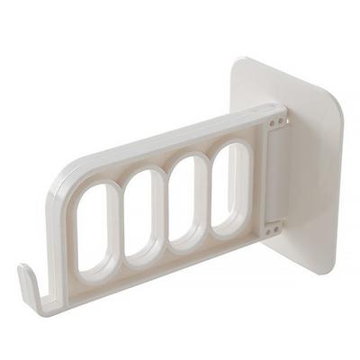 Wall Mounted Clothes Towel Hanger Folding 4 Hooks Home Storage Hanging Rack for Bathroom Dormitory