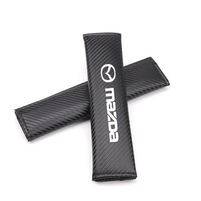 Car Belts Covers Padding Carbon Fiber Belt Shoulder Accessories for Mazda 6 3 CX5 5 2 323 CX7 Demio Atenza Axela MX30 CX30 CX3