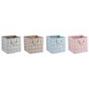 Decorative Box - DKD Home Decor - Blue, Beige and Grey - Polyester - 35x40x32 Cm - 4.84 Kg - Originality