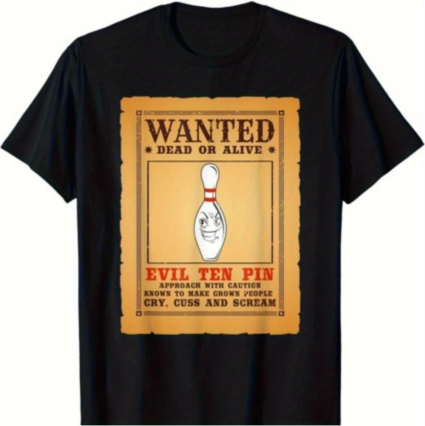 

New Limited Evil Ten Pin Wanted Funny Bowling Gift Idea Tee Shirt S разноцветный