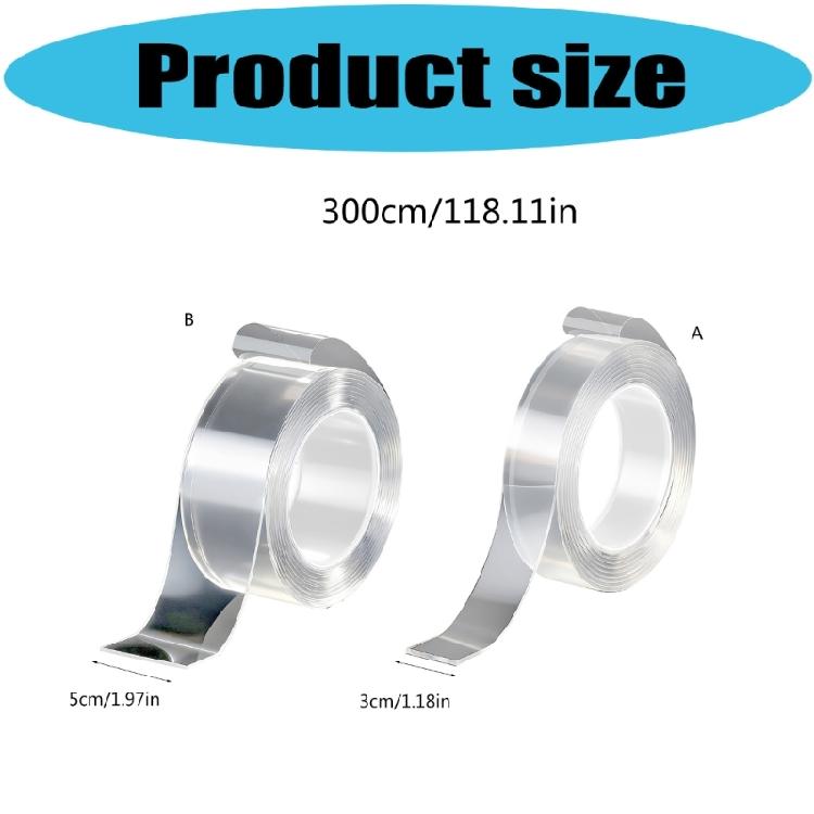 3Pcs Highly Temperature Resistant Adhesive Strips Double Sided Clear Mounting Tape For Household Items Secure Fixation
