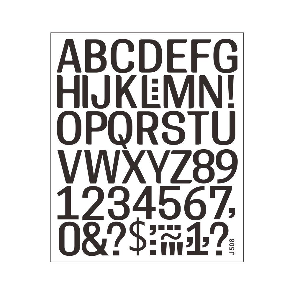 DIY Dekorative Aufkleber für Kopfhörer und Notizbücher mit gemalten englischen Großbuchstaben, Zahlen und Symbolen
