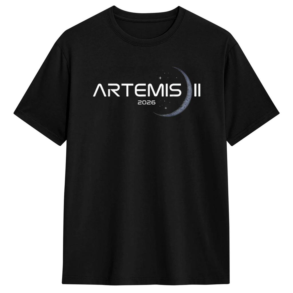 2026 Artemis 2 Back To The Moon TShirt Unisex and Women Summer Cotton Clothing Fashion Round Neck Short Sleeved Tee Streetwear
