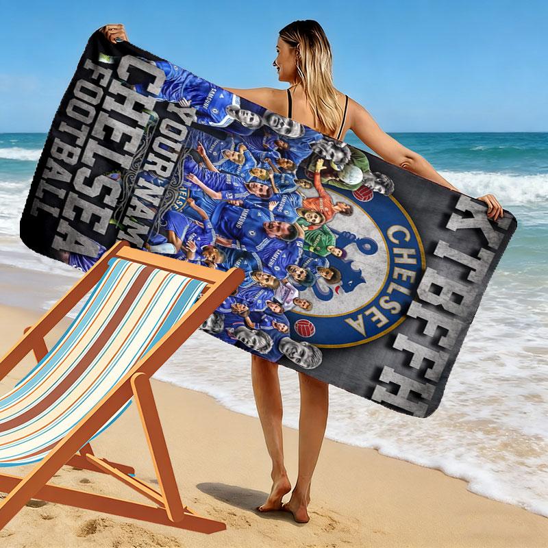 Custom Chelsea Print Beach Towel, Large Soft Quick Dry Towel for Beach Camping Swimming