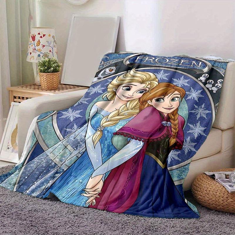 

1 шт. Плед с дизайном Disney Frozen Эльза и Анна, Декор для дома, Чехол на диван, Для улицы, Подарок друзьям, Фланелевый плед, Спальня, Гостиная 80cmx120cm