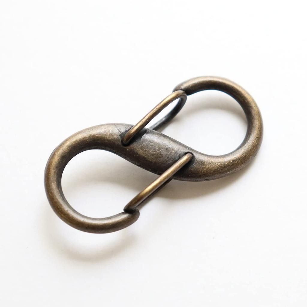 Nippon Chuko Doppelkarabinerhaken, 4,5 x 2,1 cm, Innendurchmesser 1,2 cm, Antikgold, 4er-Pack, S27-103, Bastelbedarf, Bastelbedarf, Karabinerhaken