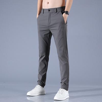 Pantalons décontractés pour hommes printemps et été, shorts d'affaires légers élastiques, tendance slim fit, pantalons longs à taille élastique