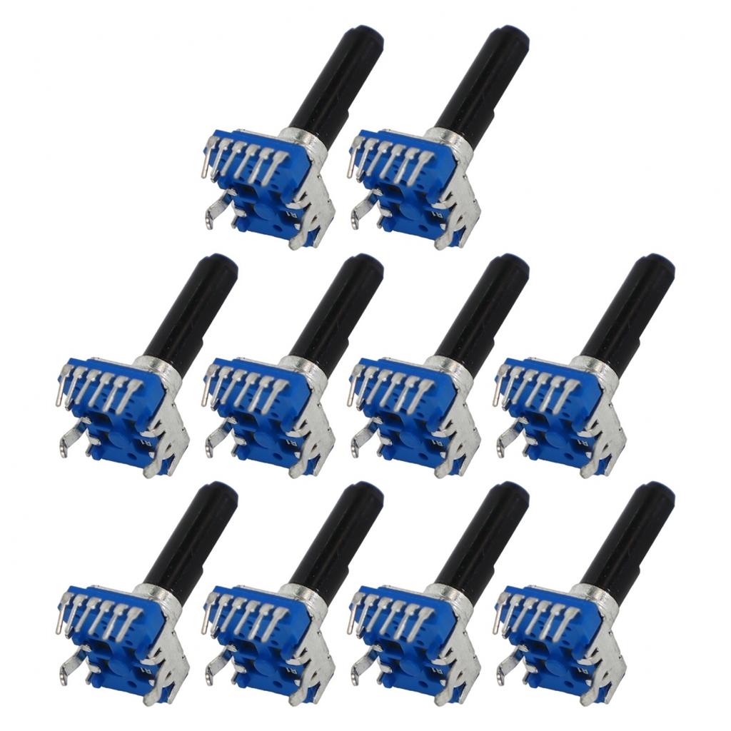 10Pcs RK12 Potentiometers For Audio B10K B20K B50K B100K 6 Pin Control