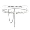 All-match Elegant Beaded Waist Chain for Dress Boho Waist Accessories Pearl Thin Waist Chain Body Jewelry Belly Chain Belt