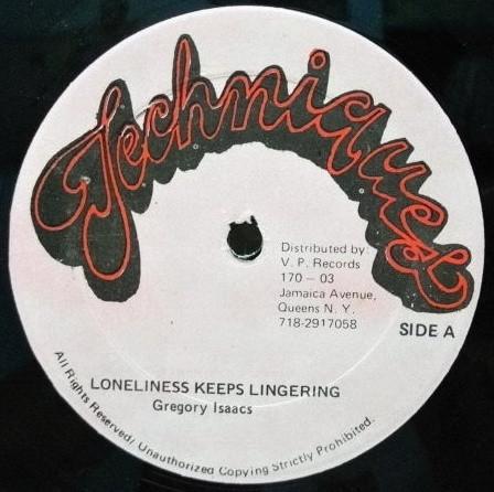 

LP Record GREGORY ISAACS Loneliness Keeps Lingering WRT058 Techniques US Reggae Ska Dub Used