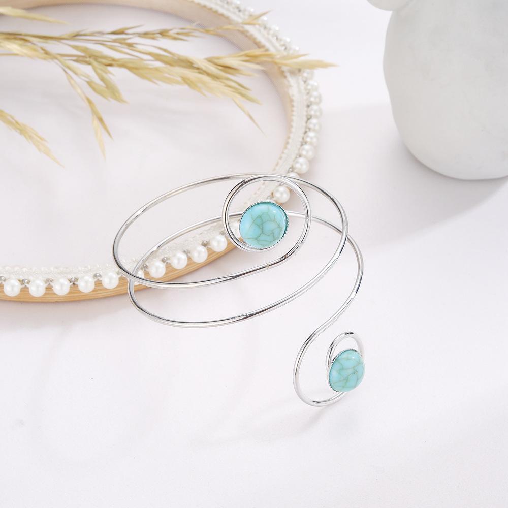 Bohemian Tide Tribe Ethnic Turquoise Arm Chain Women'S Fashion Arm Bracelet, Niche Arm Ring