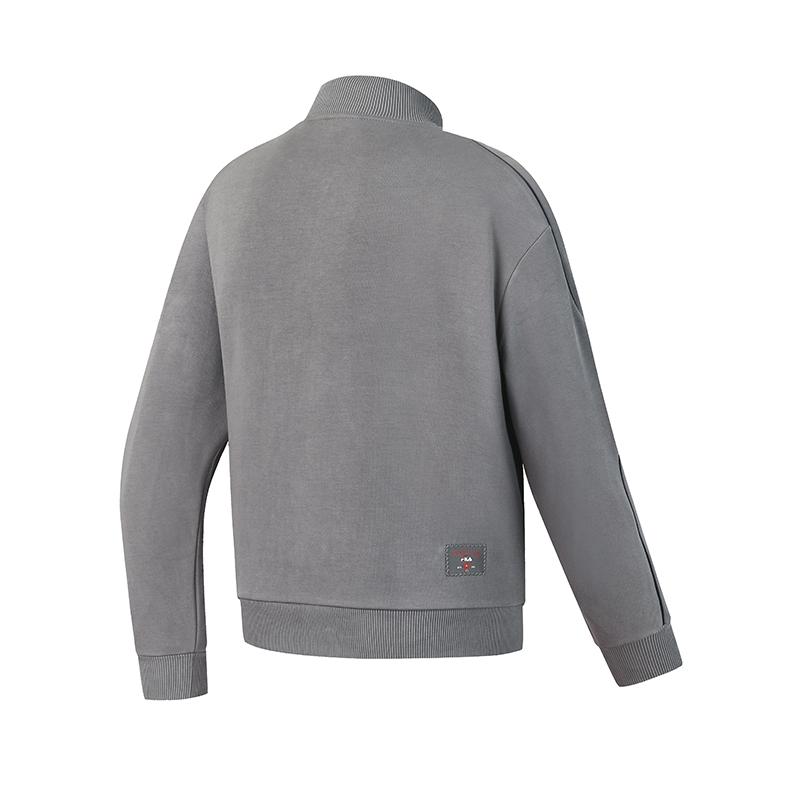 Fila Tennis Fashionable Personality Trend Classic Retro Sports Casual Versatile Comfortable Loose Knit Jacket Men Jacket Dark-Reef-Gray A11M613515FDY