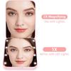 Mini LED Lighted Cosmetic Mirror Portable Pink 8.5x6.4cm Travel Makeup Mirror