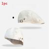 Unisex Cotton Sun Hat With Wide Brim And Embroidered Alphabet For Spring And Fall Fashion
