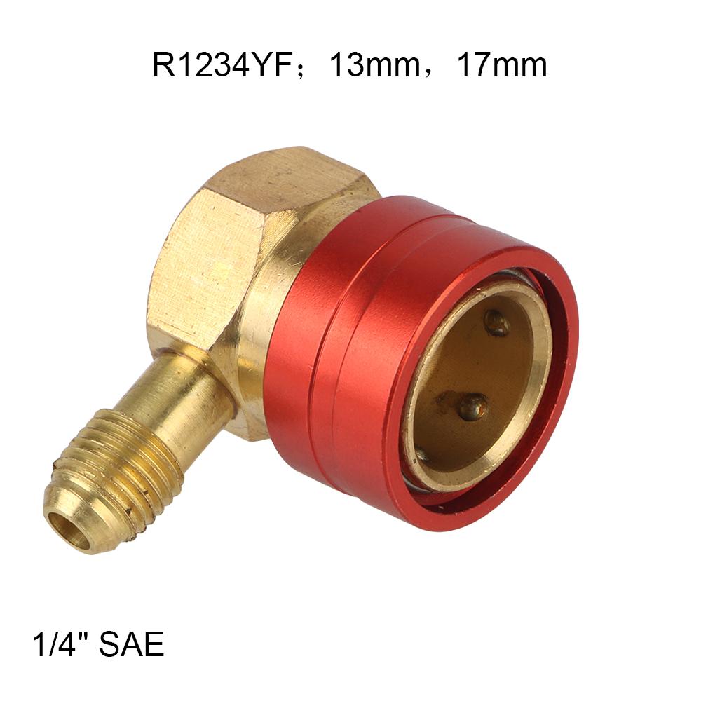 Refrigerant Quick Couplers Adapter QC1234HL Car Tools 90 Degree Car Air Conditioning Parts For R1234YF To 134a Adapter