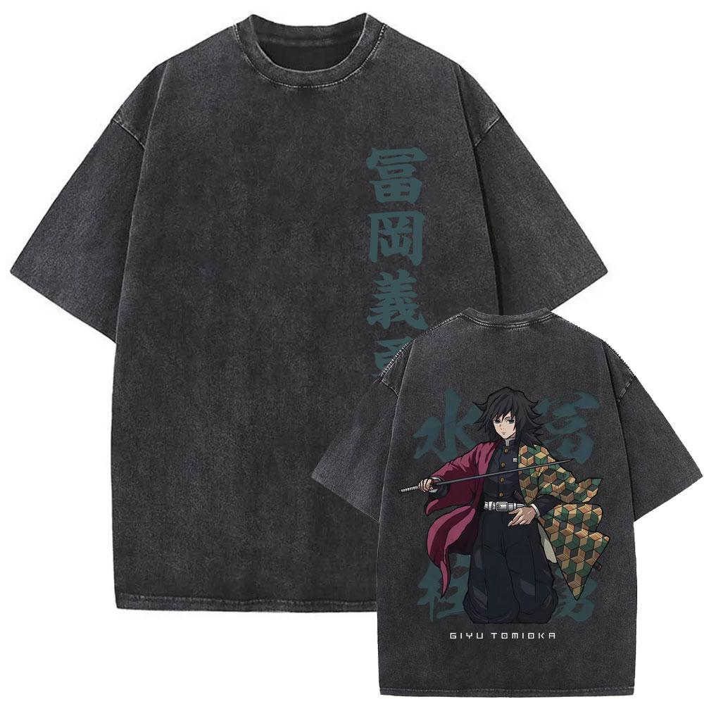 Anime Demon Slayer Tsugikuni Yoriichi Graphic T Shirt Men Women Clothing Casual Oversized T-shirts Harajuku Trendy Streetwear