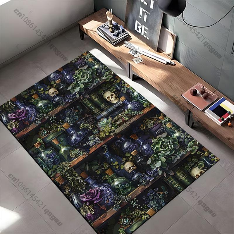 Mysterious bottles plants skulls carpet Yoga living room room decor children's crawling mat doormat area rug games mat