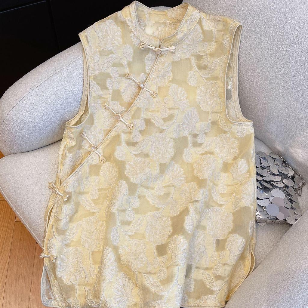 2025 summer high-end temperament versatile sleeveless vest shirt women's summer vest top