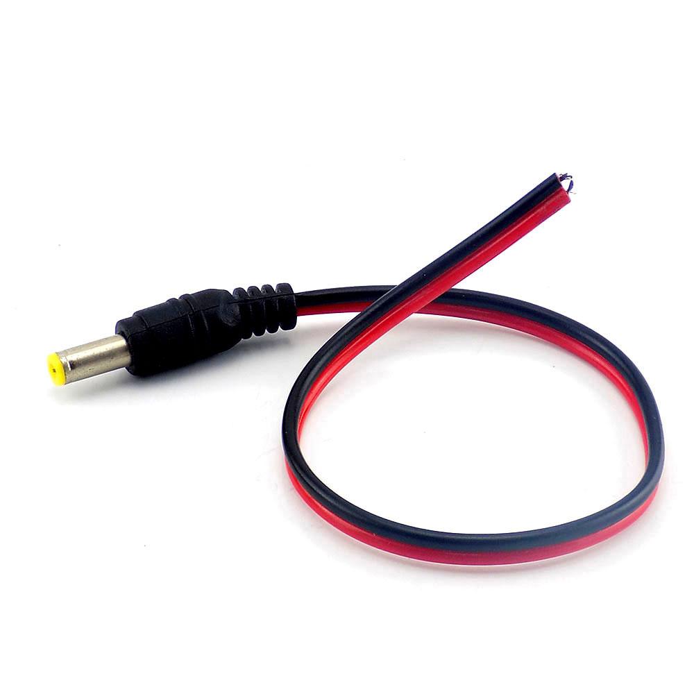 2.1x5.5mm DC Male Plug 12V DC Power Pigtail Extension Cable Jack For LED Strip Light Driver CCTV Camera Connector