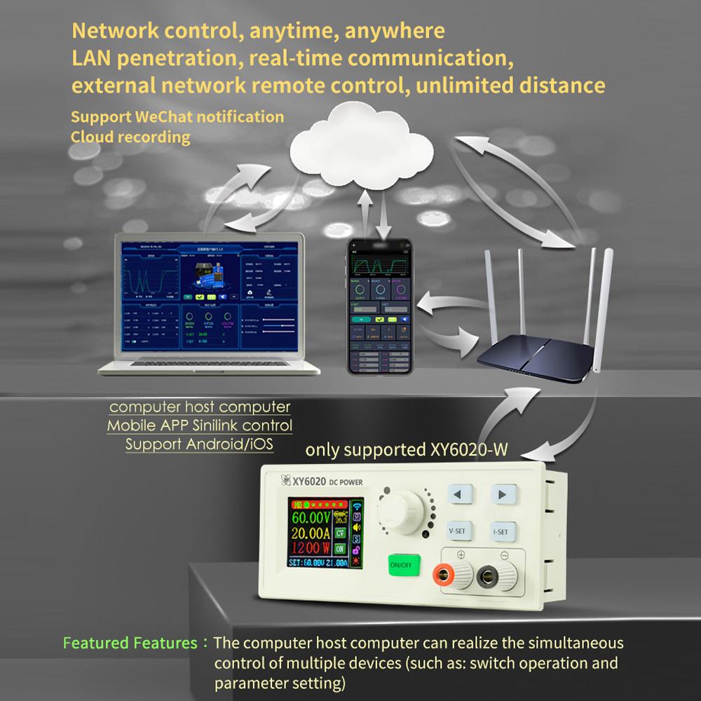 XY6020-W Comandă numerică Tensiune DC-DC ajustabilă Modul de alimentare cu tensiune redusă Tensiune constantă