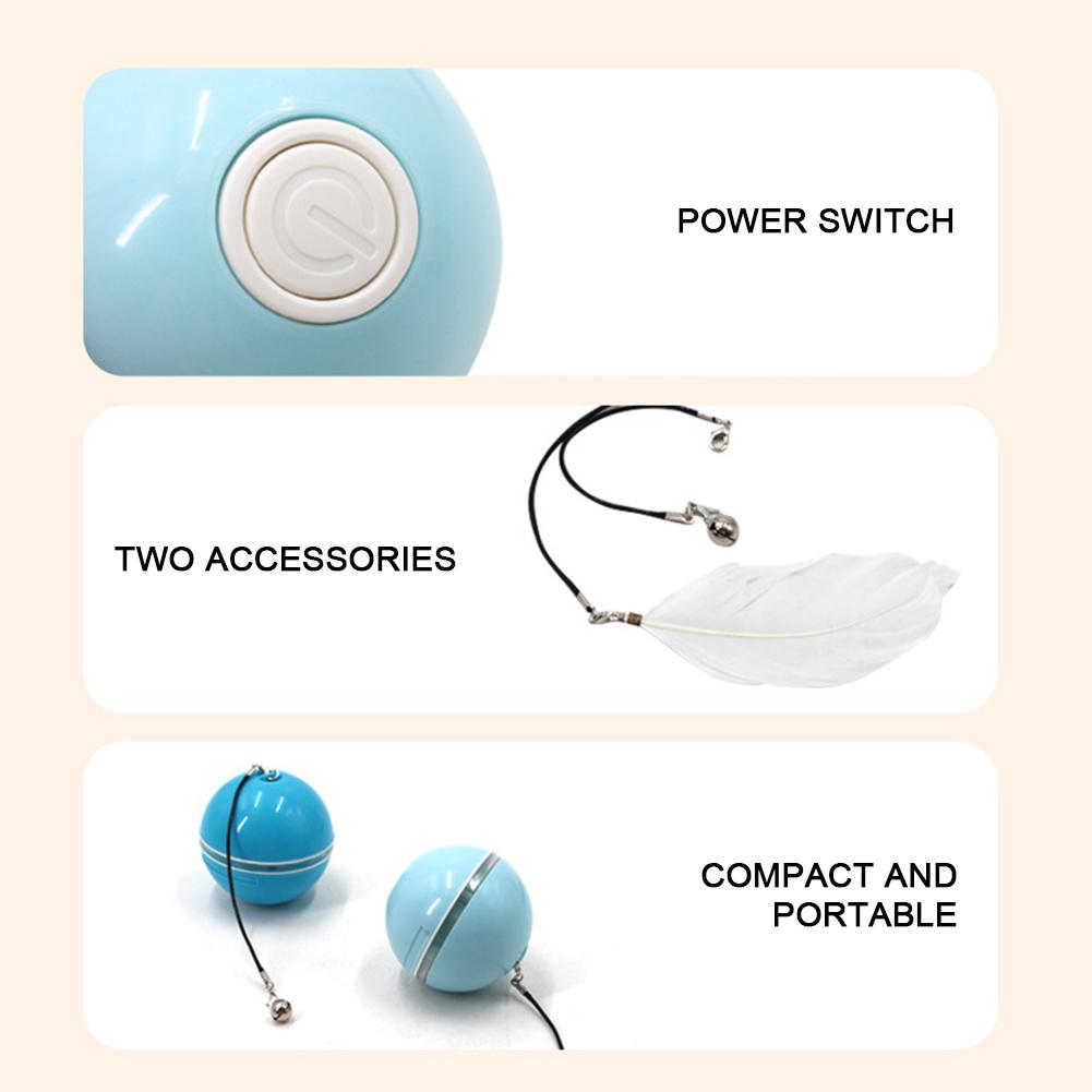 Self-Rolling Glowing Ball Toys For Cat Rechargeable Interactive Pet Toys Pets Supplies