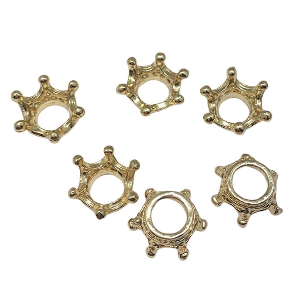 50pcs Crown Charms Beads for Jewelry Making Necklace Earrings Antique Bronze
