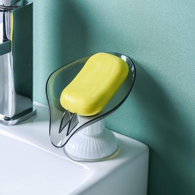 Portasapone a Ventosa Rotante con Scarico, Portasapone da Doccia per Bagno Senza Chiodi, Scatola Portaoggetti a Doppio Strato con Scarico