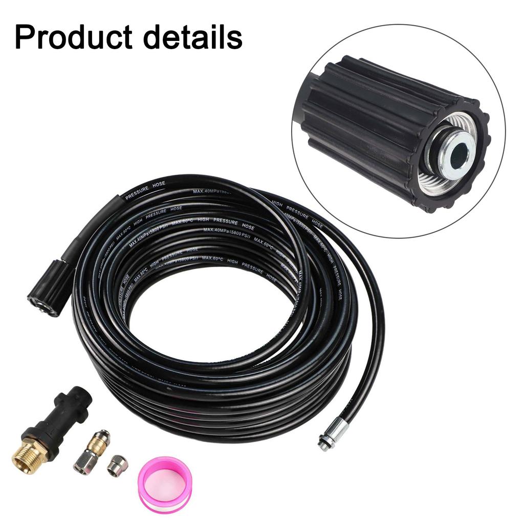 Cleaning Accessories Pipe Cleaning Hose 15m Pipe Length 180 Bar Pressure Rating 20m Pipe Length 5 Piece Set Easy Installation
