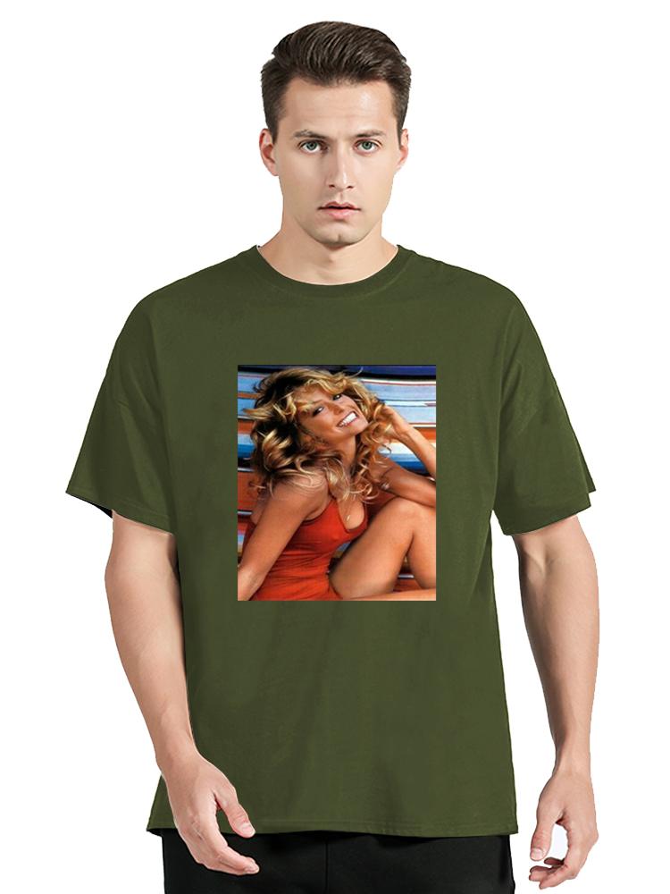 Fashion Tshirt Vintage Farrah Fawcett T Shirt Black T Shirt Unisex Aldult Tees Unisex Digital Printing Shirts Fashion Tshirt