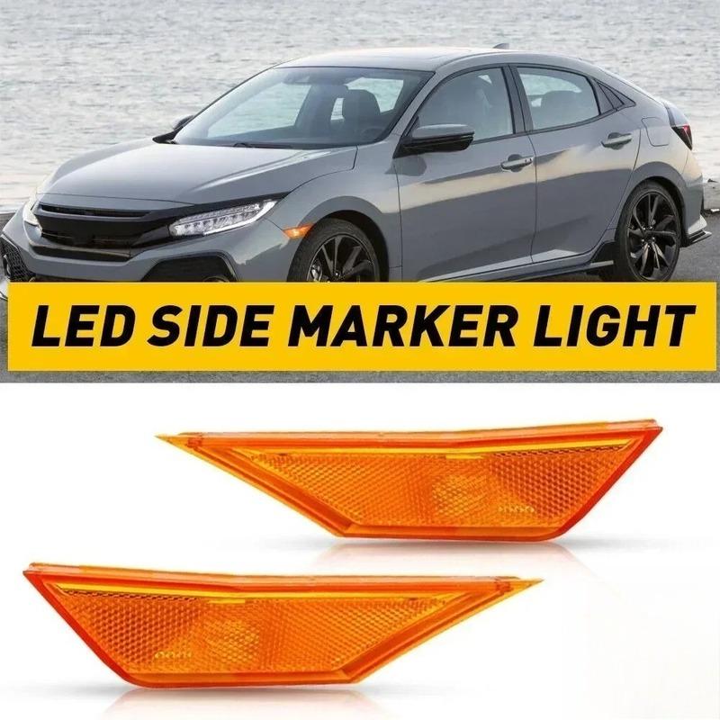 For HONDA CIVIC 2016 2017 2018    FC1 34350-TET-H01 34300-TET-H01Marker Turn Signal Light Fender Side Leaf Lamp 2pcs