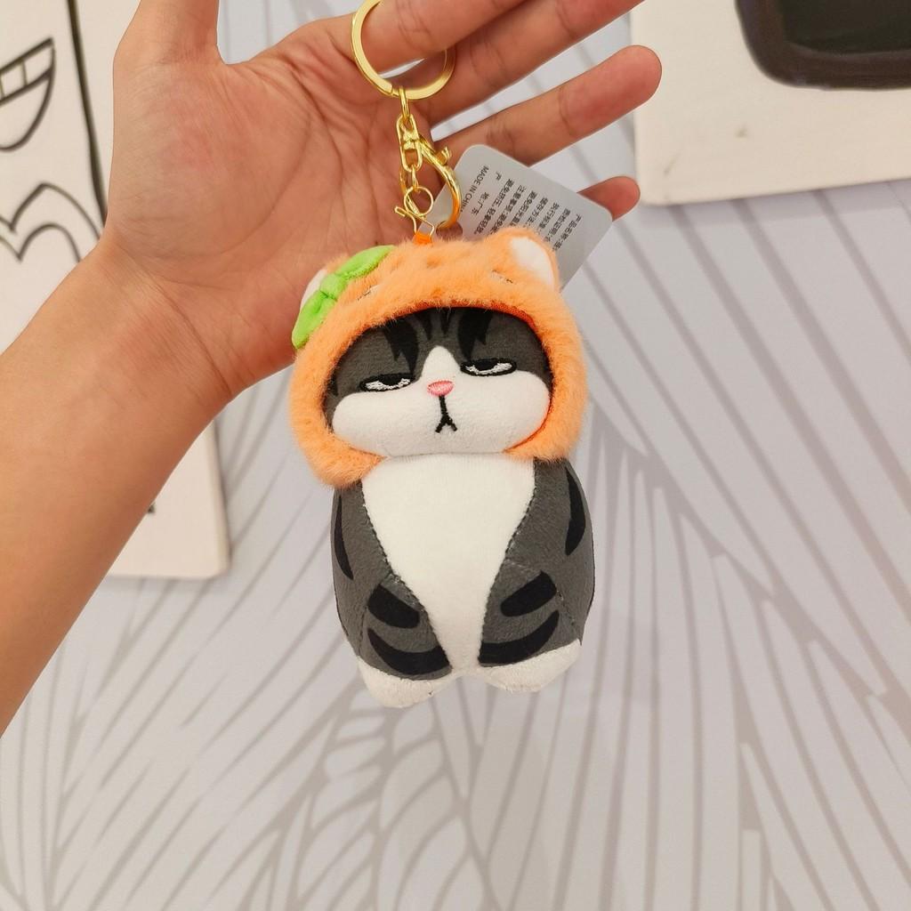 Plush Cute Cartoon Cat Keychain Soft And Fluffy Keyring For Accessories Bag