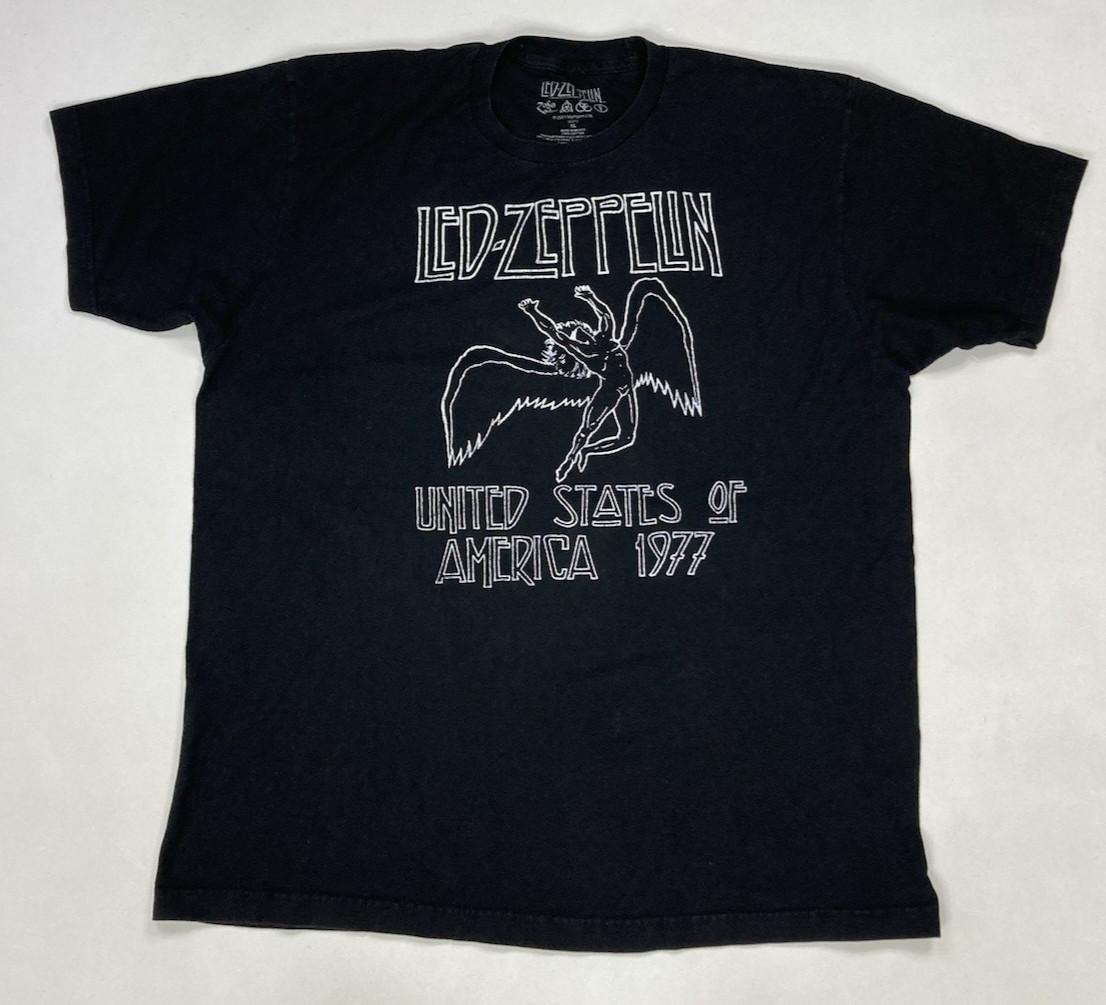 Led Zeppelin United States Of America 1977 Graphic T-shirt Men XL Black Music XXXXL
