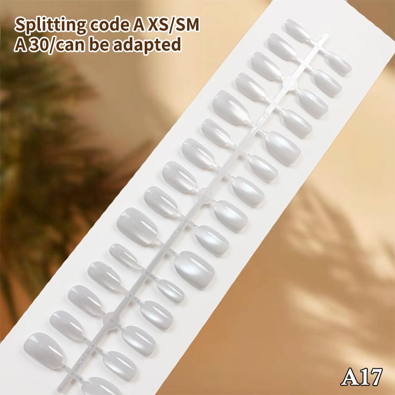 30pcs Cat Eye Press On Nails Short Square Reusable Nail Tips for Women Salon Quality Fake Nails for Date Nights