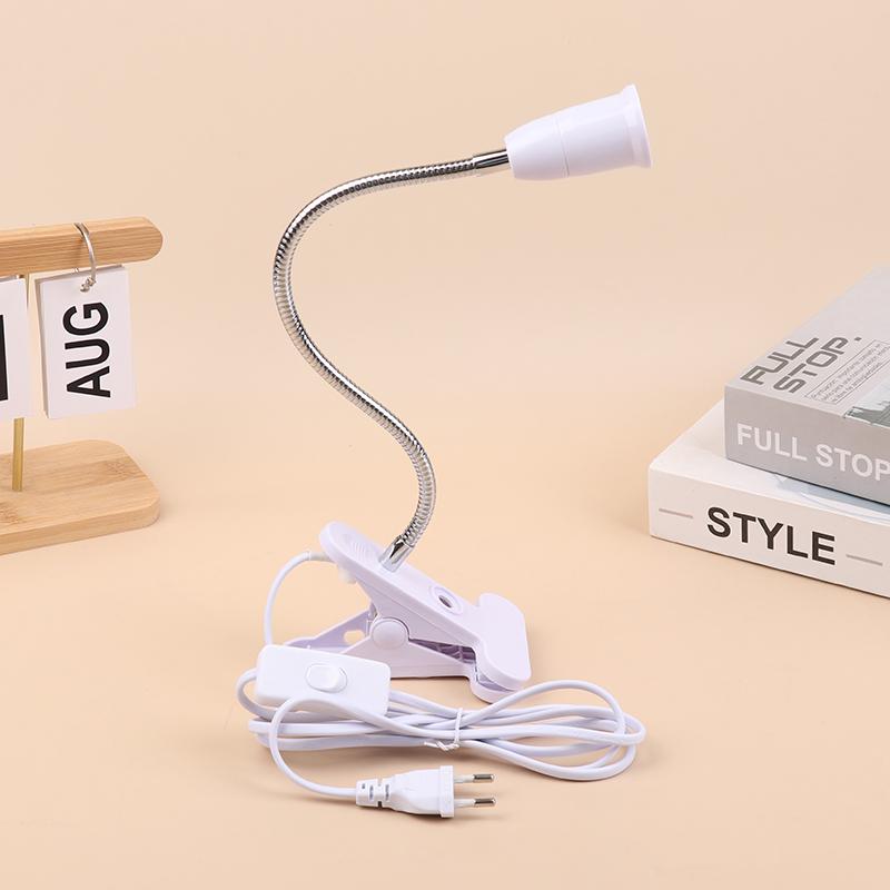 1.8M E27 Clamp Lamp Socket 360° Rotatable With Eu Plug Switch Wire Hanging Led Holder Indoor Lighting Fixture Attachment