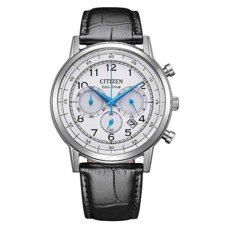 

CITIZEN Eco-Drive Series 50 Meters Waterproof Quartz Leather Strap 42mm Men s Watch White Dial CA4630-02A білий