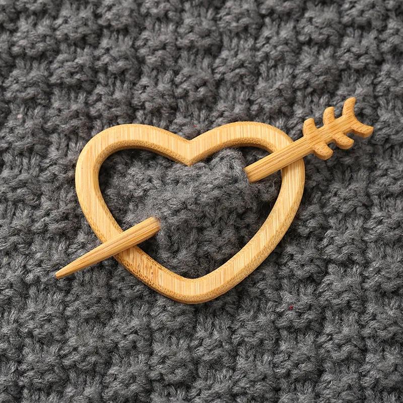 Brooch Pin With Wooden Animal Pattern Diy Craft Badge Cartoon Pin Funny Cute Shawl Pin Scarf Buckle Clasp Pins Jewelry Gift