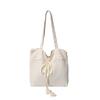 Bow Literary Lace Single Shoulder Armpit Bag Fairy High Value Large Capacity Canvas Bag Tote Bag Handbag